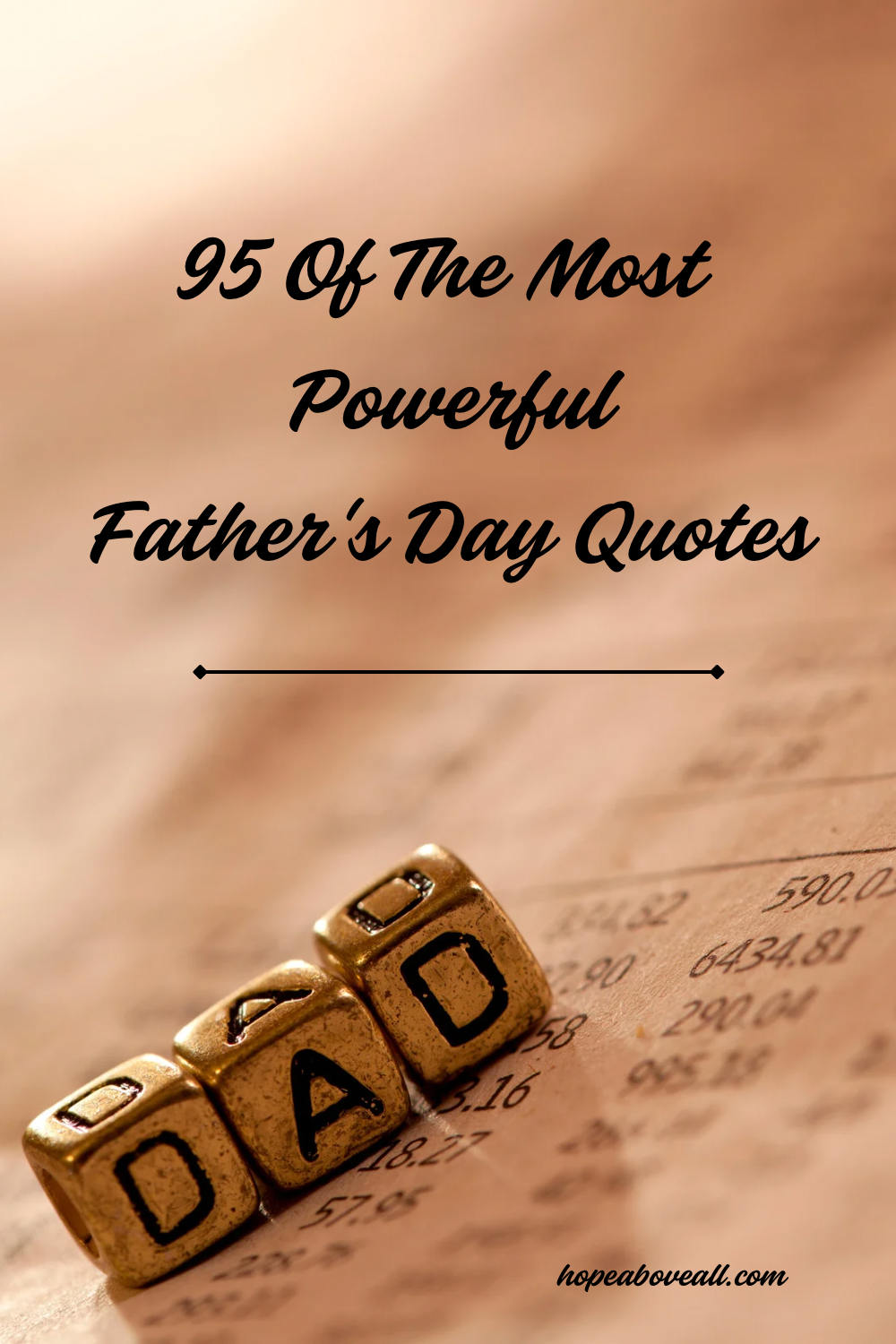 Wooden blocks spelling the word DAD